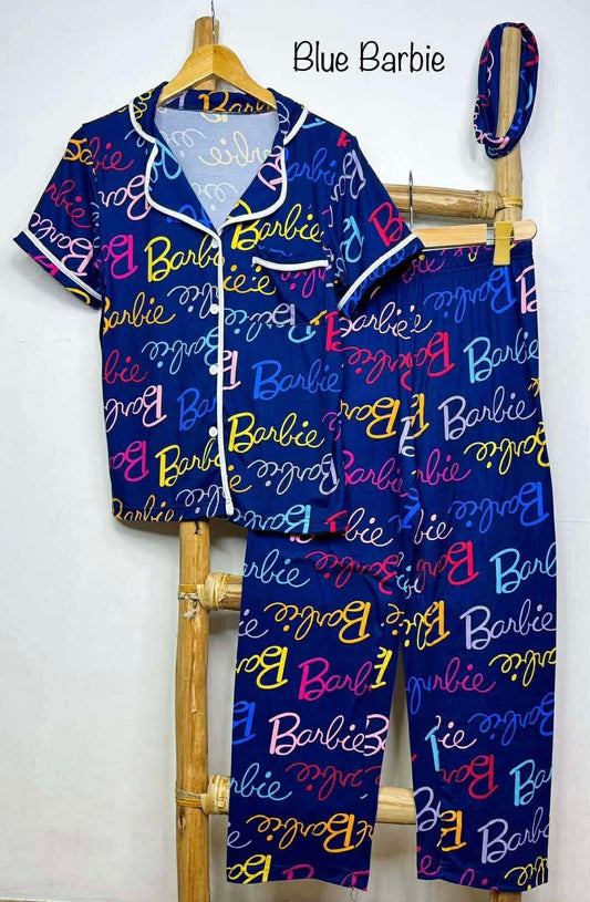 BARBIE BLUE PJ SET WITH MATCHING PAJAMA